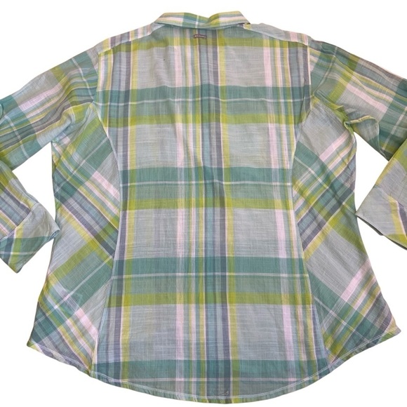 Columbia Camp Henry Shirt Tippet Plaid Roll-up Sleeve Casual Gauzy Hiking NWT 1X - Picture 11 of 16